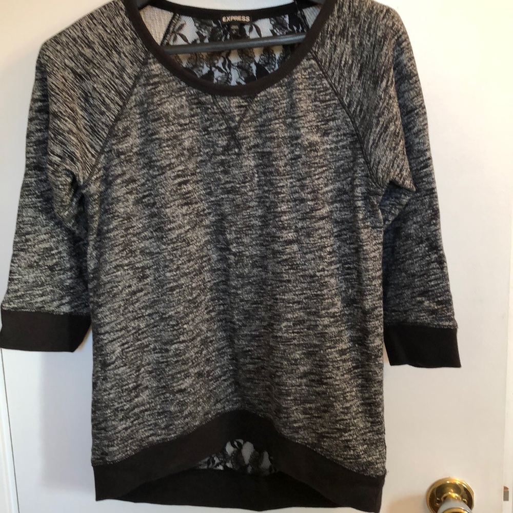 EUC Express Tweed Lace Back Top size SP